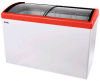 Морозильный ларь с гнутым стеклом Снеж МЛГ-400 Красный